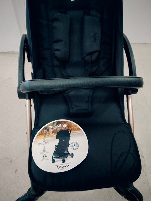 Carrinho De Passeio Criança Asalvo Plis Plas, Black