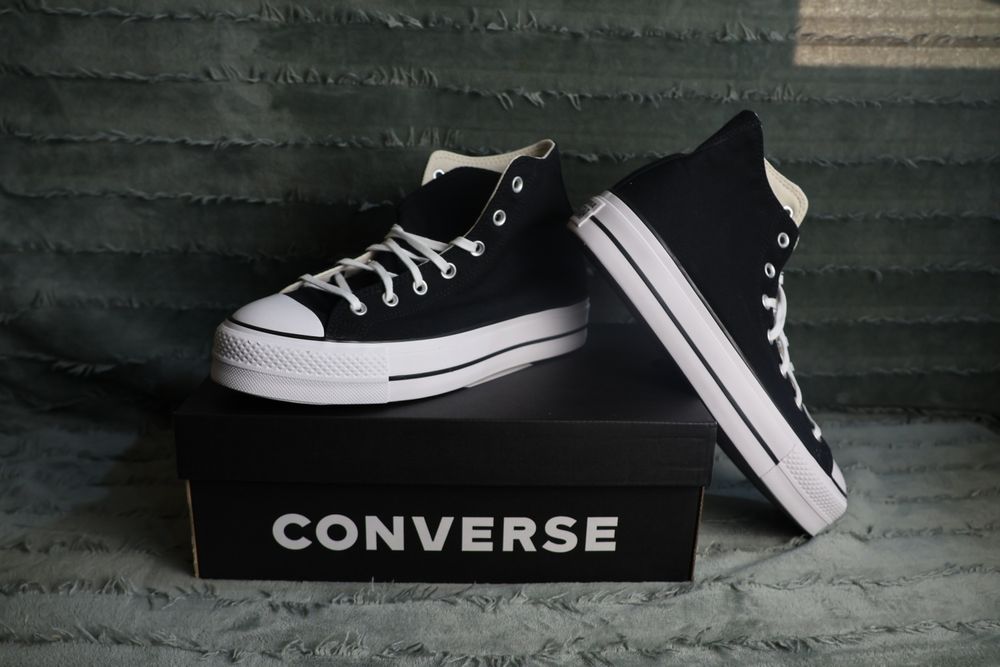 Converse CTAS Lift Hi Black White damskie r.43 – nowe