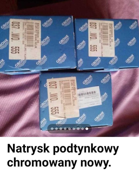 Natrysk podtynkowy chromowany nowy