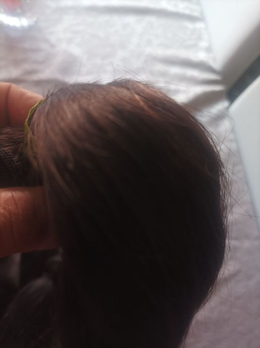 Cabelo natural cor  castanho 200 gramas novo e tratado