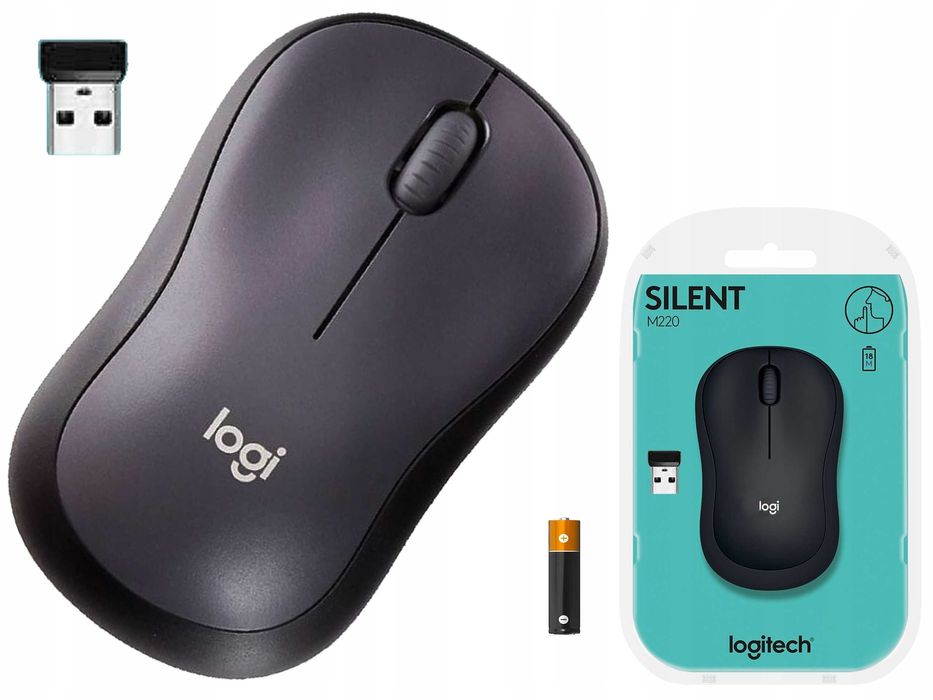Mysz Myszka Logitech M220 Silent bezprzewod optyczna 1000DPI Sklep Wwa