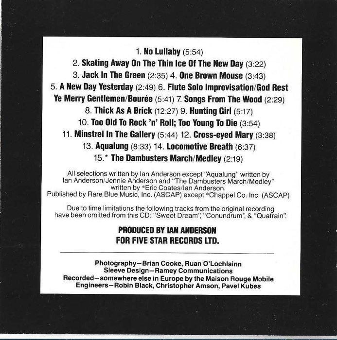 Jethro Tull - - - - - Bursting Out - - - - - CD