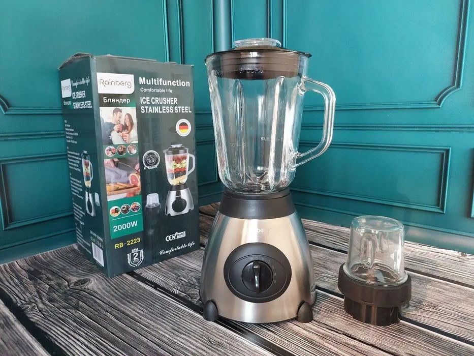 ПОТУЖНИЙ! Блендер з Німеччини 2000Вт!, подрібнювач, міксер, кавомолка