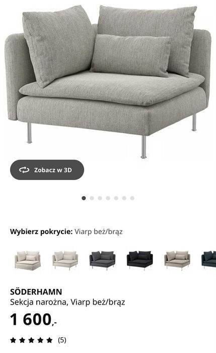 Modułowy narożnik SODERHAMN IKEA