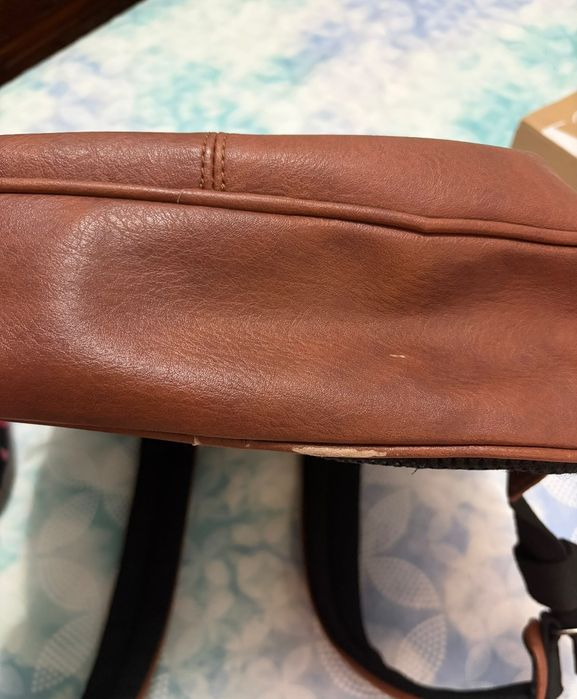 Mochila de couro castanho Misako