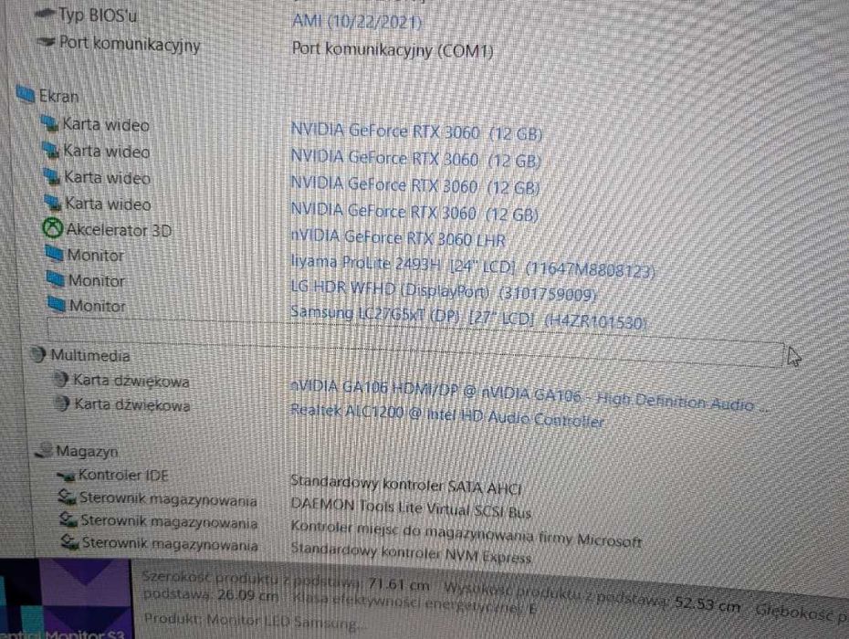 Monitor Samsung LC27G5xT (DP)  [27" LCD]  (H4ZR101530)