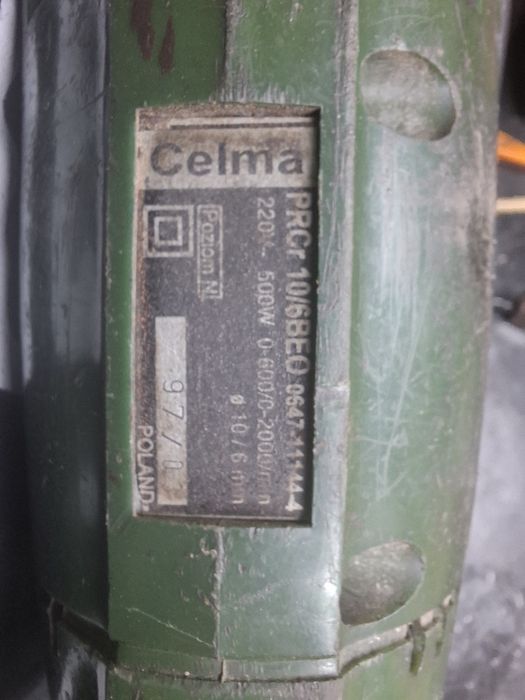 Wiertarka CELMA PRCr 10/6 BEO + przystawki (uszkodzona)