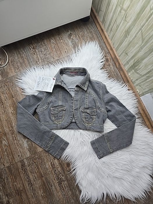 Классная укороченная куртка джинсовка пиджак на девочку