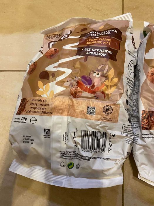 Cookie crisp Nestle płatki śniadaniowe 3x375g