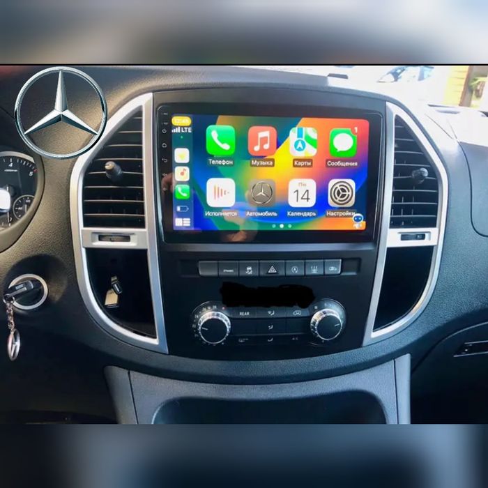 Rádio Mercedes Vito Android 14 com GPS (Novo)