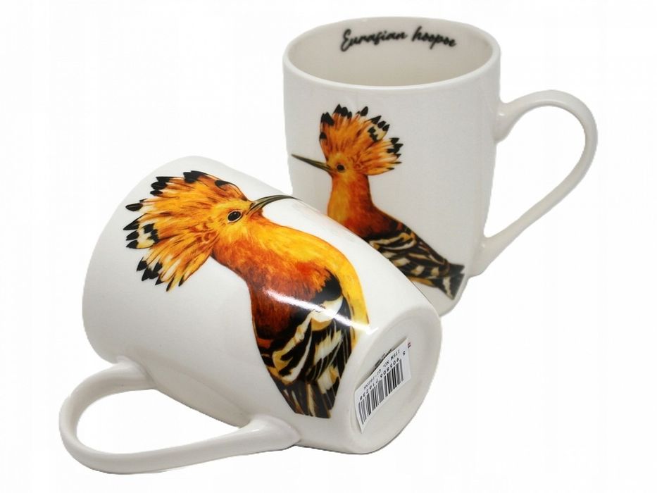 efektowny kubek biała kostna porcelana ptak - dudek - queen isabell 35