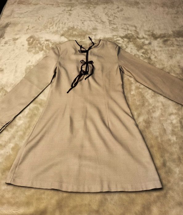 Vestido beje, tam. XS, Shein