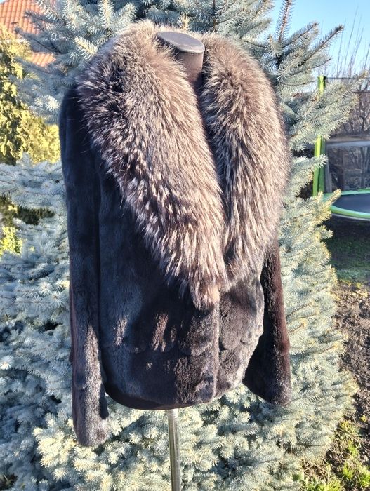 Р. 44-46-48 ог 108 Шикарна норкова шуба з чорнобуркою автоледі