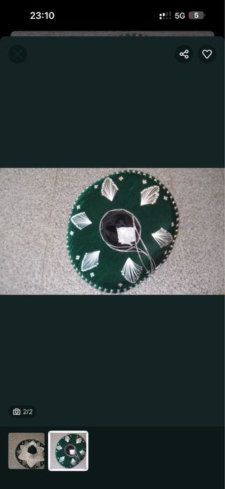 Sombrero original verde Mexicano