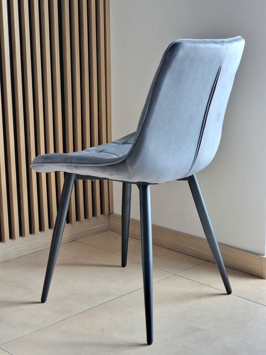 Welurowe krzesło tapicerowane do salonu i jadalni. Nowe. Wysyłka 24h