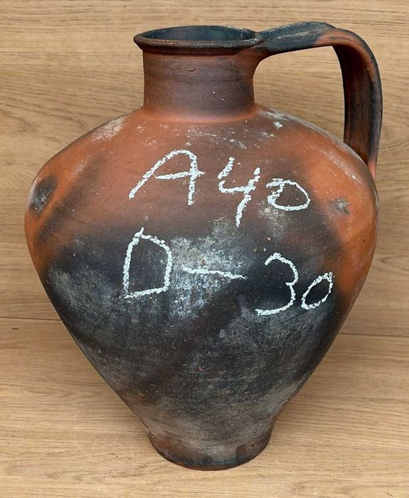Cântaro, bilha ou infusa artesanal de barro, possivelmente do século XIX