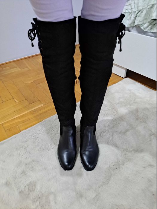 buty zimowe za kolano kozaki 39