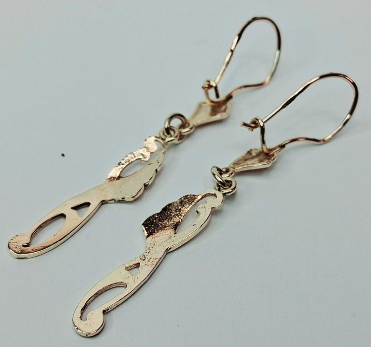 Złote kolczyki P;585 - WISZĄCE