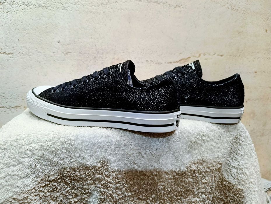 Trampki CONVERSE Chuck Taylor ALL STAR SNINGRAY METALLIC OX r.37,5 czarne stan idealny