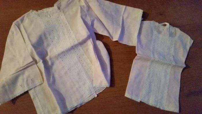 Conjuntos bordados de bebé antigos!