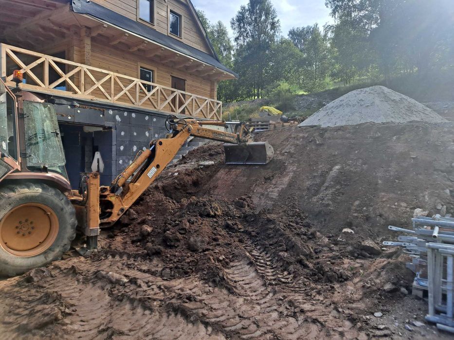 Prace Ziemne Usługi koparko ładowarķa wozidło budowlane 6t