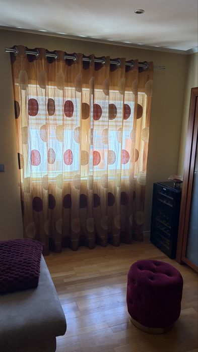 2 Cortinados de sala c/ varao 230x180cm