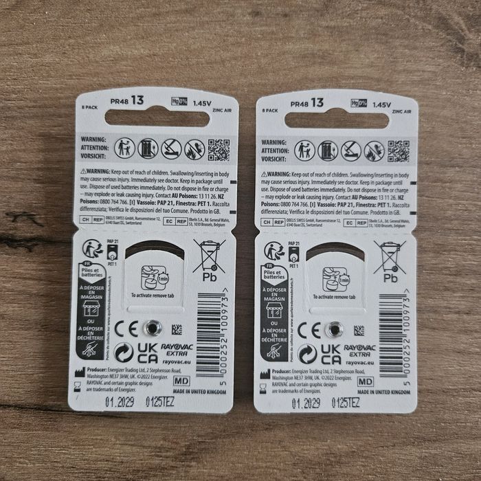 32  Baterie Rayovac Extra Advanced do aparatu słuchowego 13 MF 1.45V
