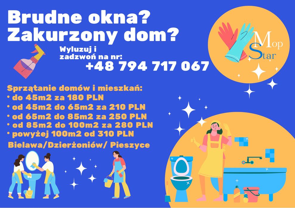 Mop Star – Profesjonalne Sprzątanie Domów i Mieszkań! Bielawa / Dzierżoniów / Pieszyce