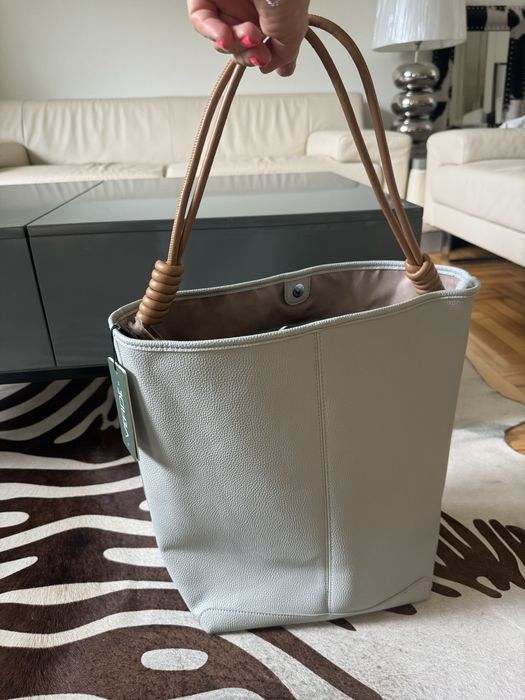 Verde torebka A4 szara shopperka Zara Mango