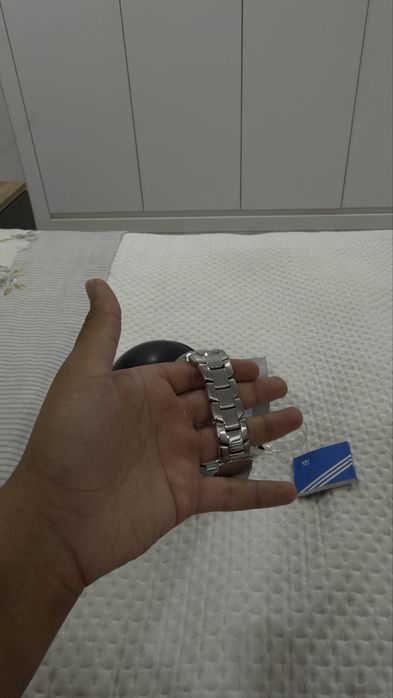 Relógio Adidas Cronógrafo em Aço ADP1091 - Completo c/ Caixa