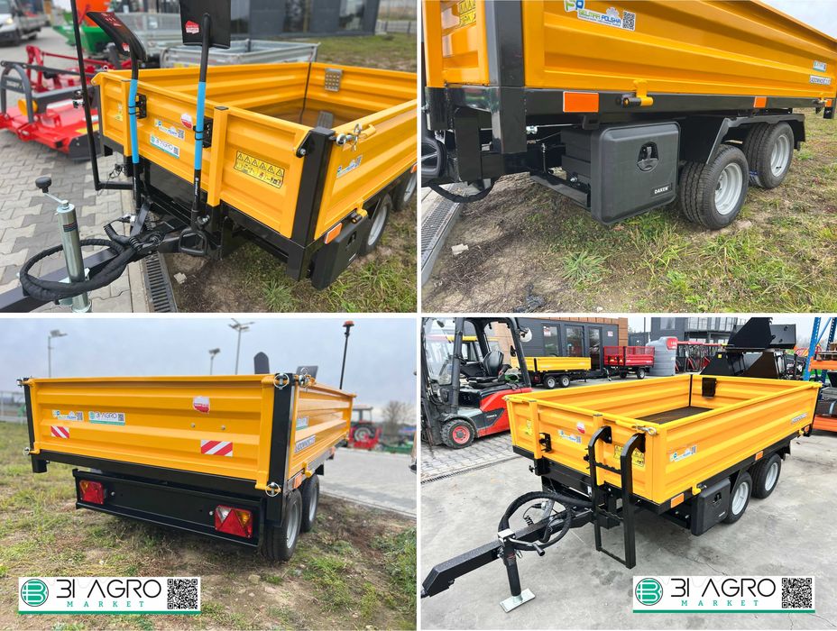 Przyczepka przyczepa ogrodowa budowlana 1.5 -2.5T +Kiper TANdem -RATY