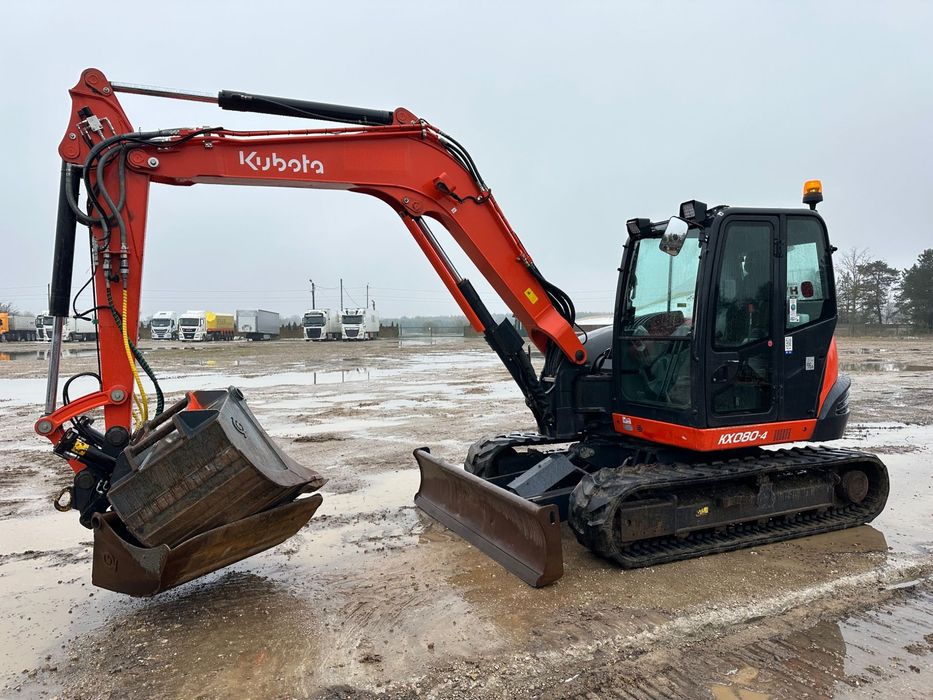 Kubota KX080-4  3900 mth | ROTATOR | 2 łyżki | NOWE GĄSIENICE | CAT 308 VOLVO ECR88