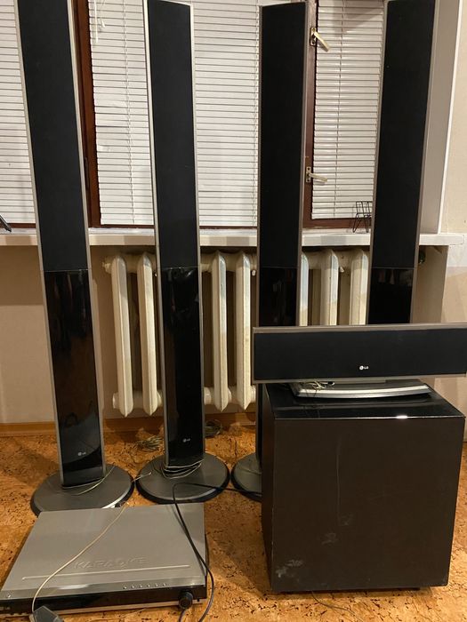 Акустика 5/1 буфер 5 колонок LG DVD караоке