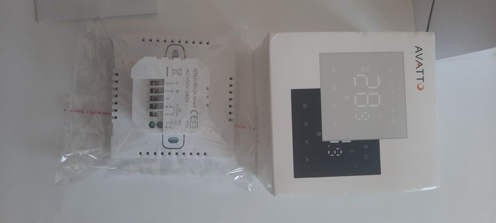 Розумний програмований сенсорний WI-FI термостатAVATTO WT410 BH-3A-W