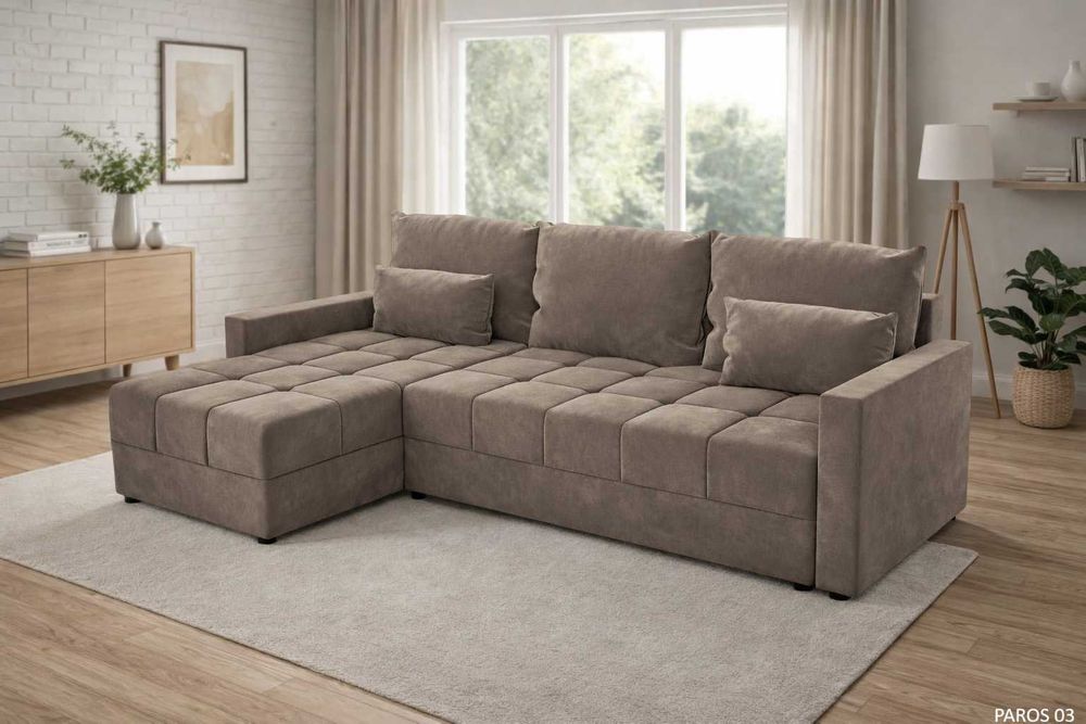 NOWY Narożnik Rogówka DOMINO L z funkcją spania PRODUKT OD PRODUCENTA