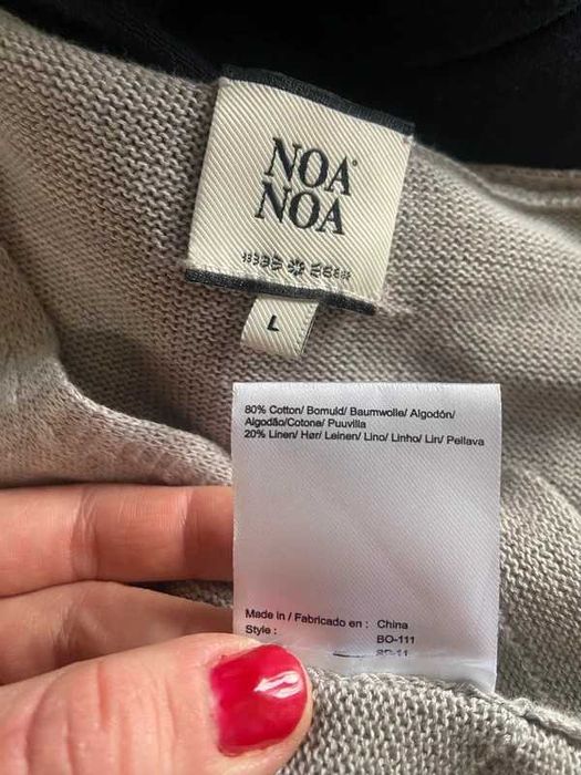 Len linien noa noa sweter sukienka bez krem pastele xl 42 44 +size