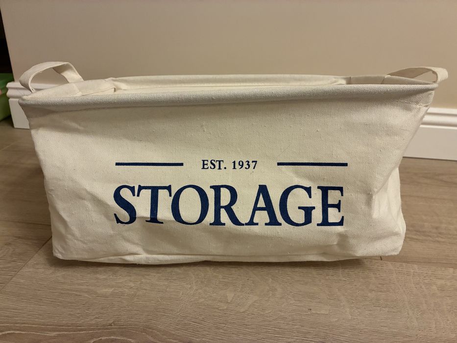 Kosz do przechowywania naturalna biel świetny stan