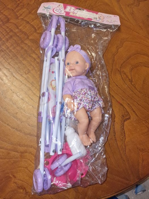 Boneca Bebé com Carrinho e Acessórios - Brinquedo NOVO