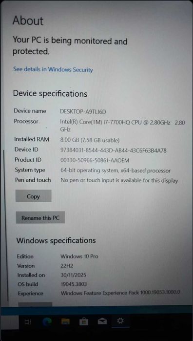 Dell XPS 15 9560 | i7-7700HQ | 8GB RAM | 128GB SSD | 4K | GTX 1050 | Com Carregador