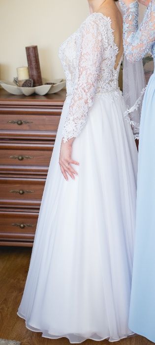 Biała suknia ślubna boho jak nowa !!!