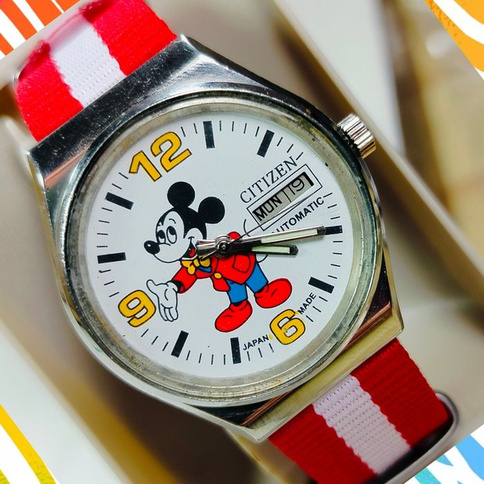 Zegarek Citizen vintage Mickey Mouse automatyczny automat Myszka Miki
