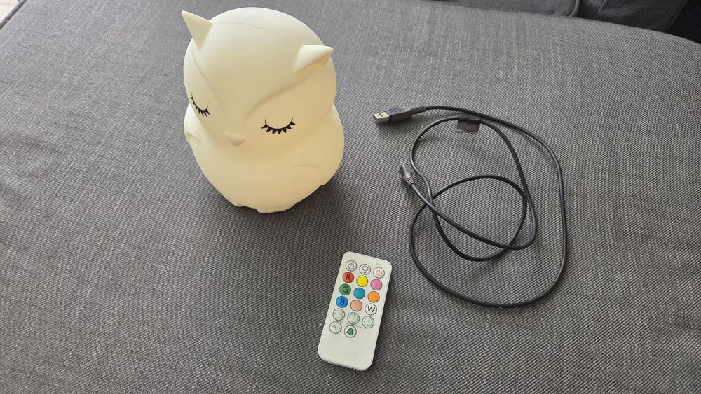 Lampka dziecięca sówka na pilota