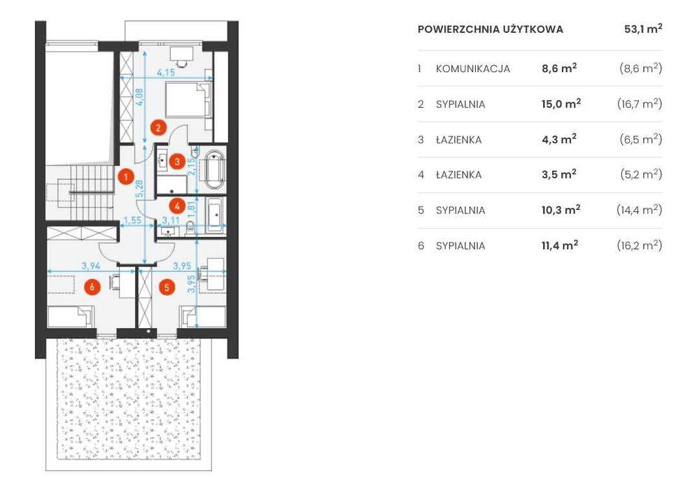 Dom wolnostojący 168 m2 w stanie deweloperskim Nadarzyn - Projekt Doskonały 2