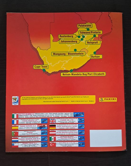 Caderneta vazia Fifa World Cup Africa do Sul 2010 da Panini