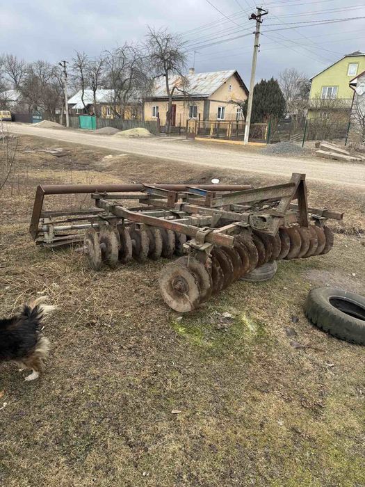 Продам дискову борону із катком.
