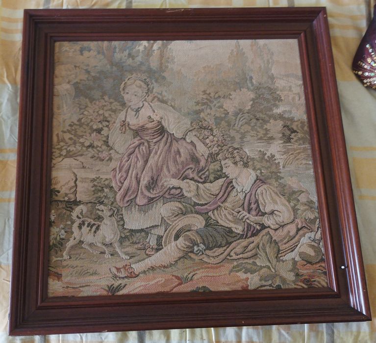 Duas tapeçarias vintage 48x48