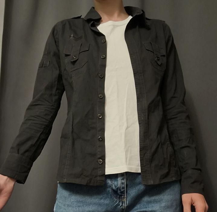 Рубашка женская милитари черная Eight2Nine р-р XS-S