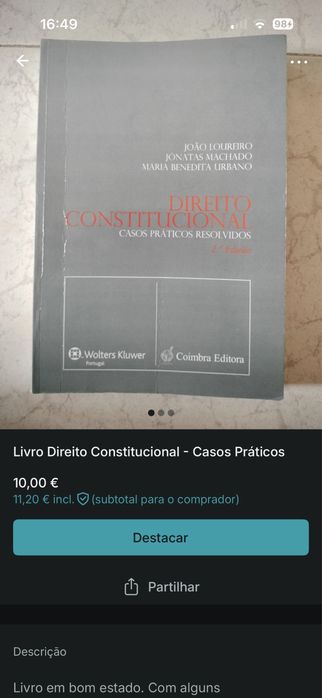 Livro Direito Constitucional - Casos Práticos