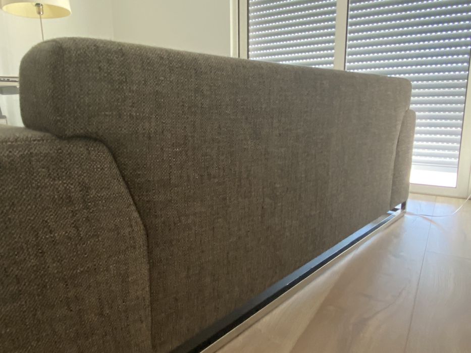 Sofá 3 lugares tecido Castanho Mesclado