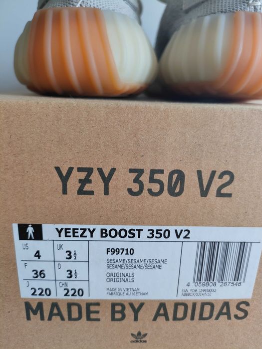 Buty Adidas Yeezy Boost 350 V2 Sesame 36 F99710